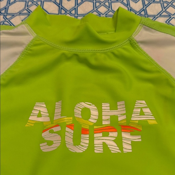Aloha Surf Neon Green Rash Guard - Picture 6 of 12